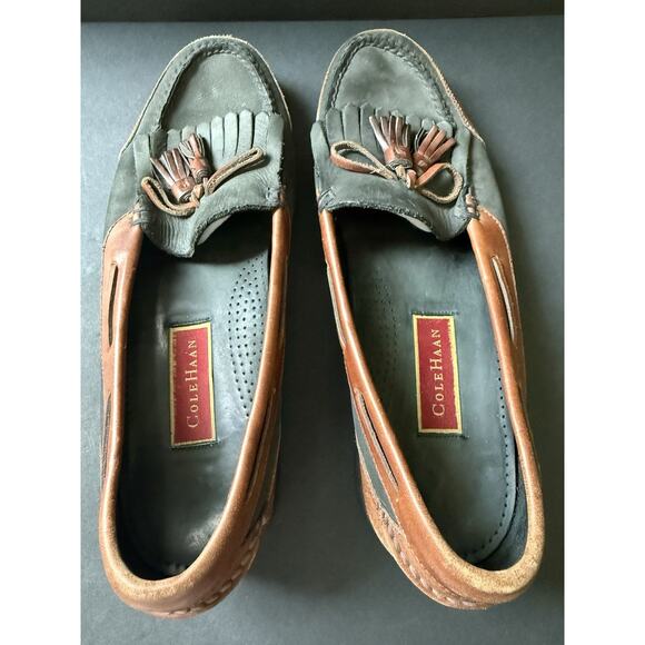 Mens Cole Haan Country 2-Tone Leather Kilt Tassel Loafers Shoes Size 10.5 M main image 9
